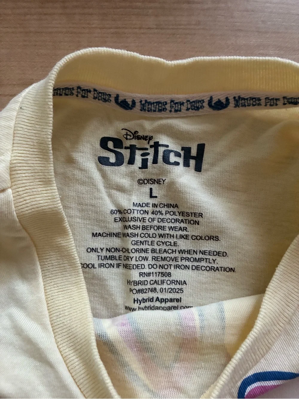 Disney Yellow & Pink Stitch Tie-Dye Graphic Tee
